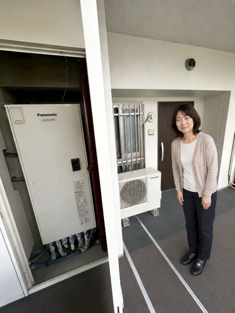 お客様と設置したエコキュート